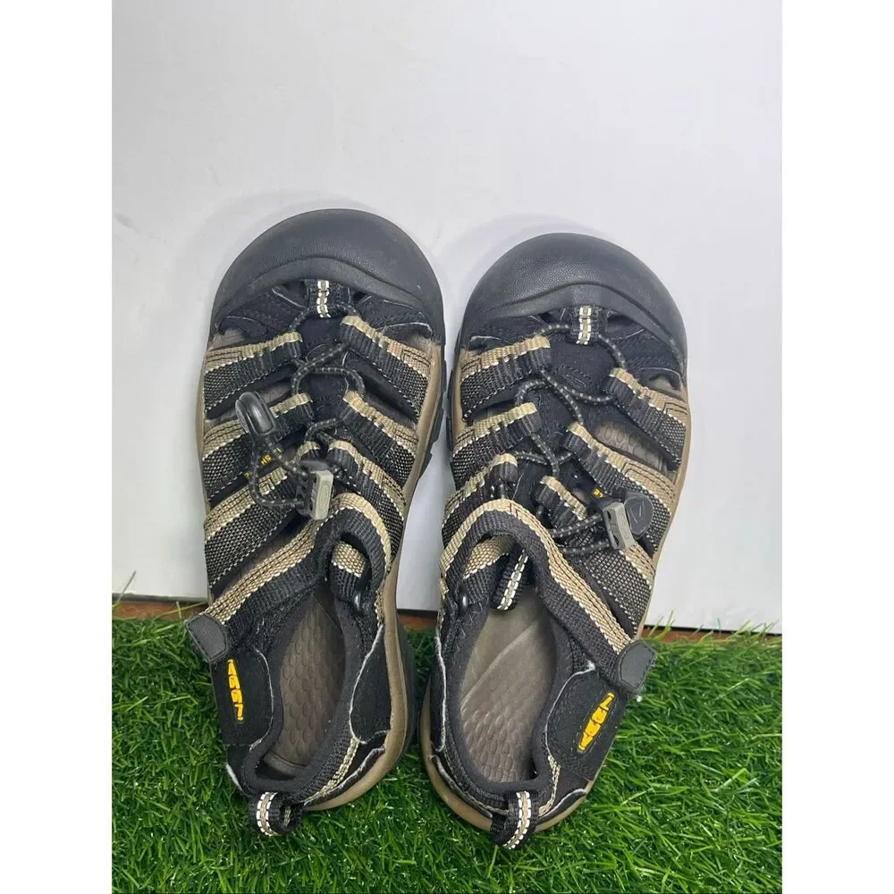 KEEN Newport H2 Kids Sandals Size 1 Youth Black Beige Waterproof Outdoor Hiking